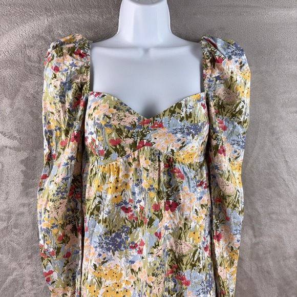 Reformation Kenzi Dress Womens Size 2 Multicolor Countryside Floral Print Midi - Picture 3 of 9